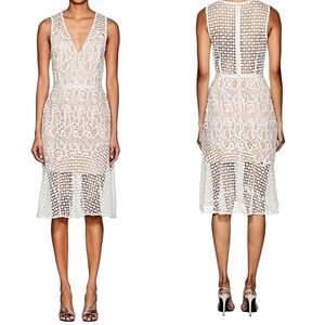 NWT Barneys New York White Lace Illusion Dress Bridal Wedding Gown Dress SM